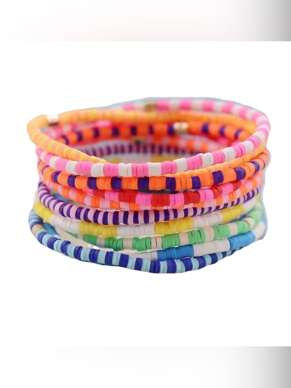Roxanne Assoulin Authentic Technicolor Stretch Bracelets Set Of 10 NEW